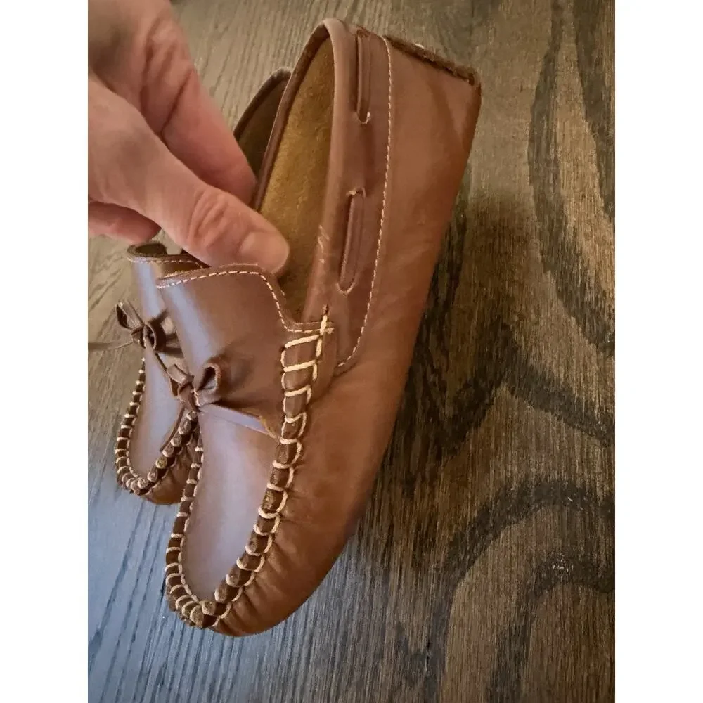Elephantito Loafers, Natural Tan Little Kids Sz 10c